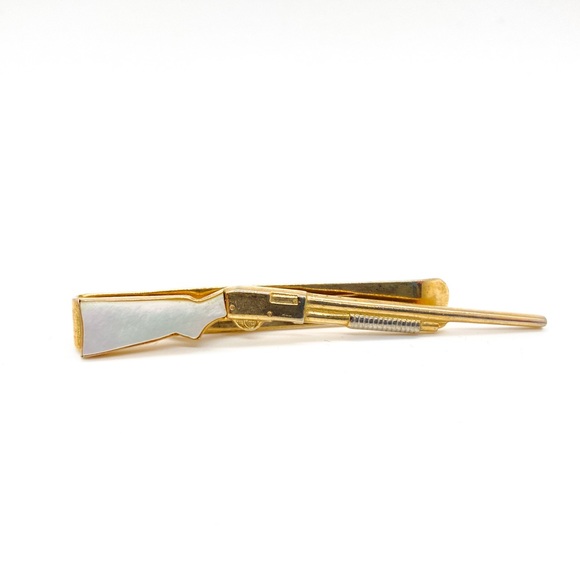 Vintage Swank Shotgun Rifle Tie Bar Clip - Picture 8 of 8